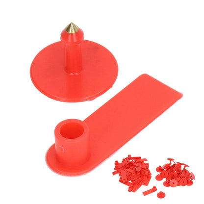 Blank Livestock Ear Tag Handwritable Prevent Shedding Animal Ear Label for Pig Cattle Sheep Red 100 Set - view 6