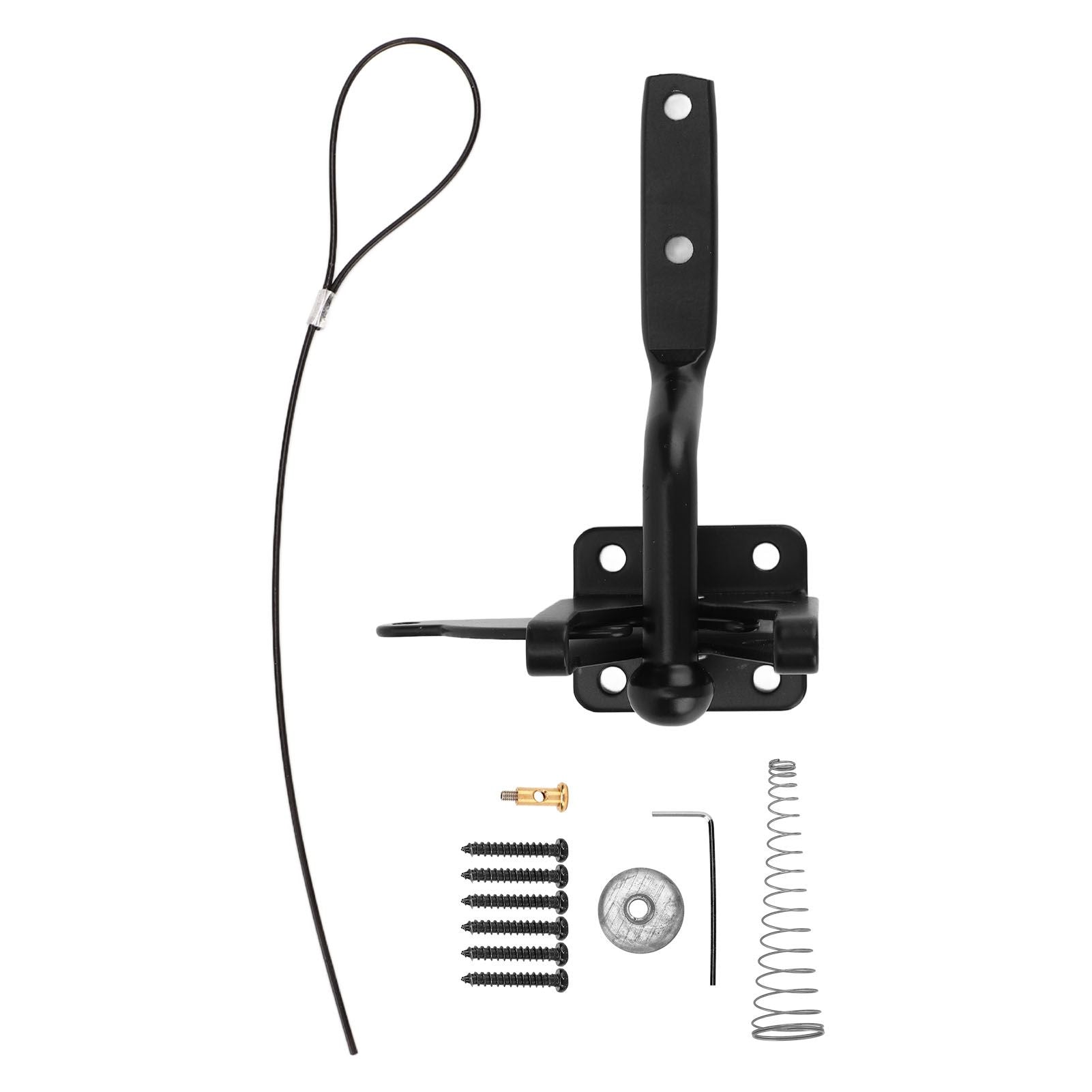 Fence Latch Carbon Steel with Spring Gate Latch Safety Latch for Indoor Window Doors Pet Fences - view 2