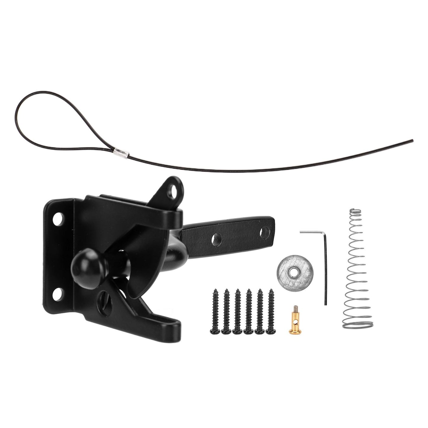 Fence Latch Carbon Steel with Spring Gate Latch Safety Latch for Indoor Window Doors Pet Fences - view 3