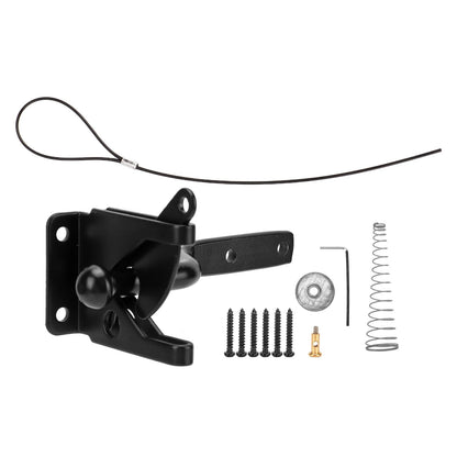 Fence Latch Carbon Steel with Spring Gate Latch Safety Latch for Indoor Window Doors Pet Fences - view 3
