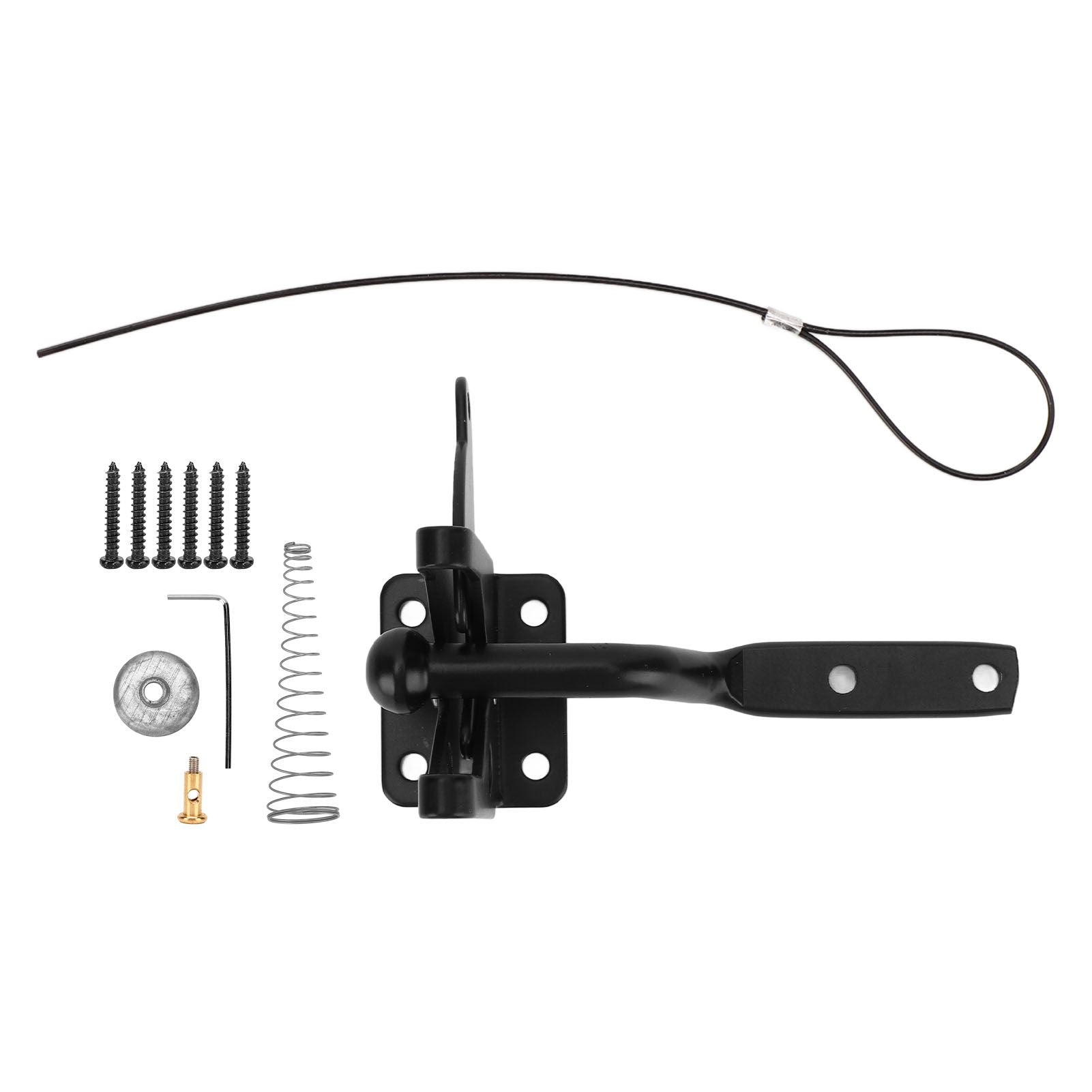 Fence Latch Carbon Steel with Spring Gate Latch Safety Latch for Indoor Window Doors Pet Fences - view 4