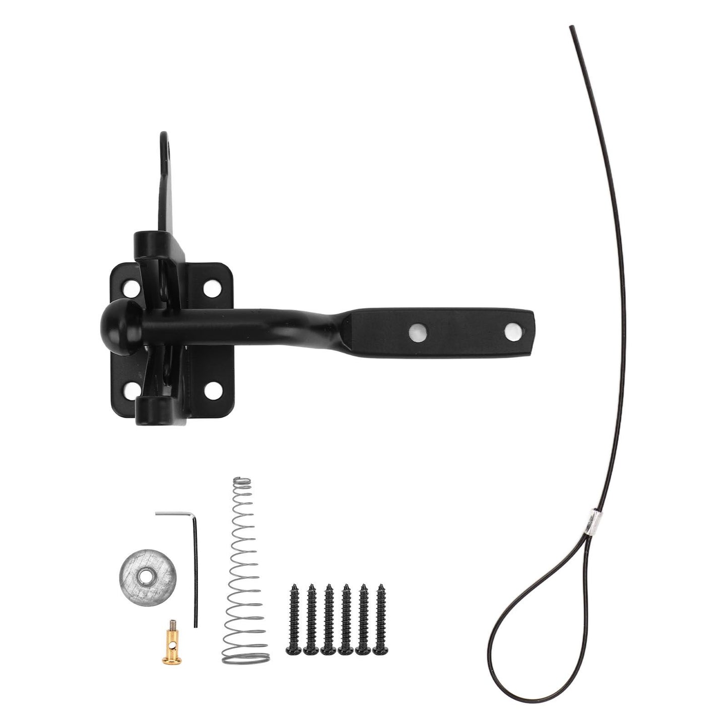 Fence Latch Carbon Steel with Spring Gate Latch Safety Latch for Indoor Window Doors Pet Fences - view 7