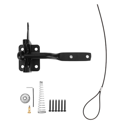 Fence Latch Carbon Steel with Spring Gate Latch Safety Latch for Indoor Window Doors Pet Fences - view 7