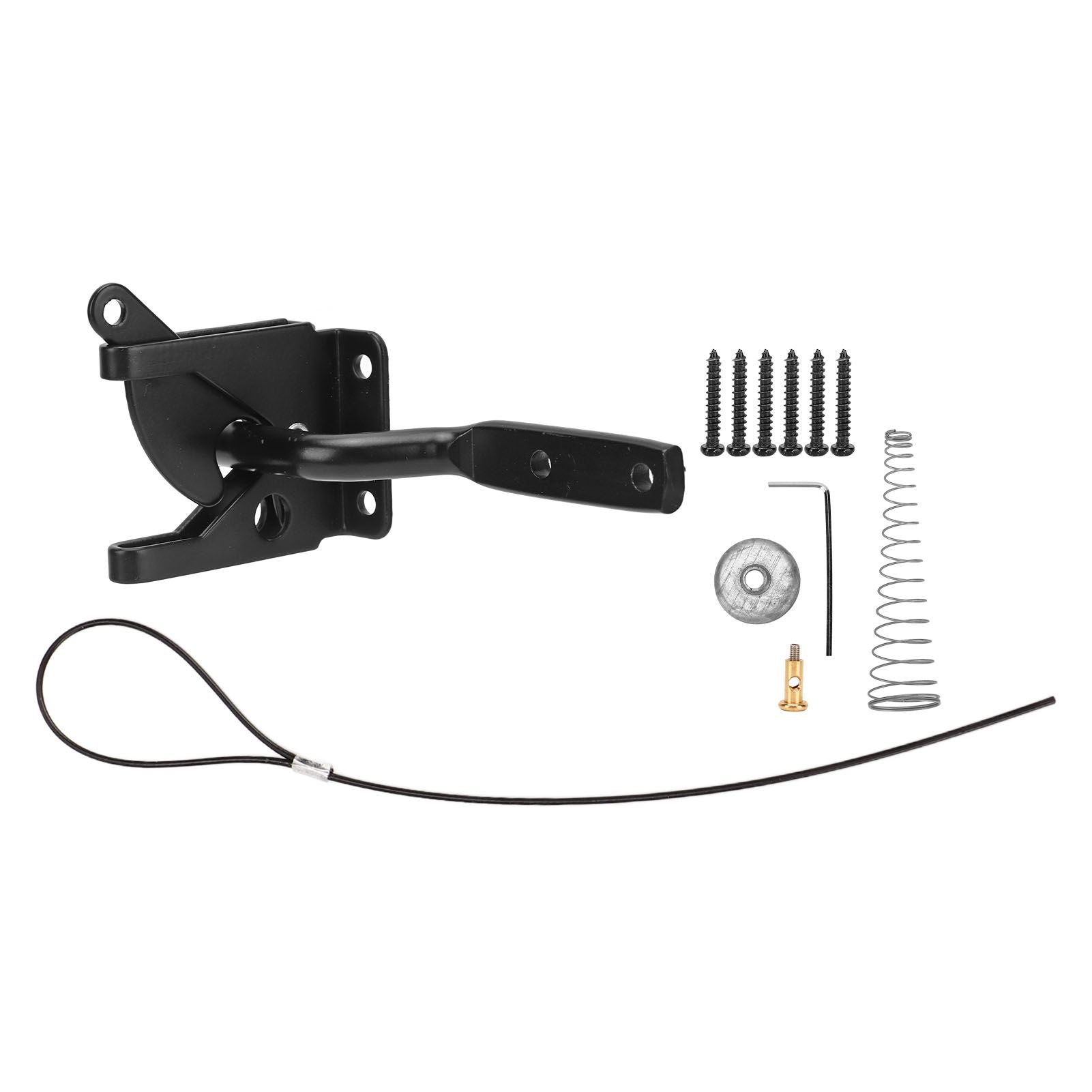 Fence Latch Carbon Steel with Spring Gate Latch Safety Latch for Indoor Window Doors Pet Fences - view 9