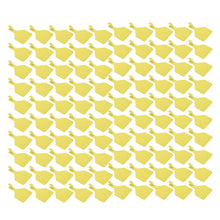 100pcs Blank Livestock Ear Tag Thickened TPU Reusable Animal Ear Label for Dairy Cattle Beef Cattle Yaks Horses Camels Yellow