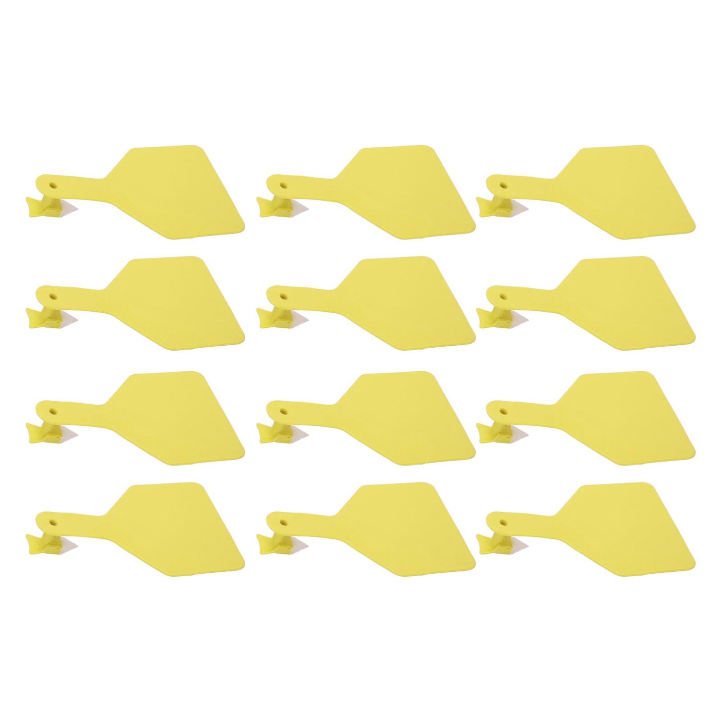 100pcs Blank Livestock Ear Tag Thickened TPU Reusable Animal Ear Label for Dairy Cattle Beef Cattle Yaks Horses Camels Yellow - view 2