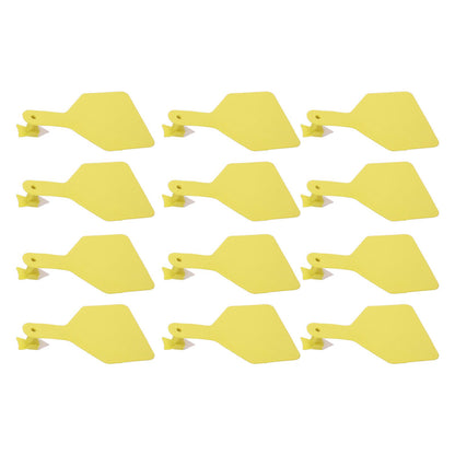 100pcs Blank Livestock Ear Tag Thickened TPU Reusable Animal Ear Label for Dairy Cattle Beef Cattle Yaks Horses Camels Yellow - view 2