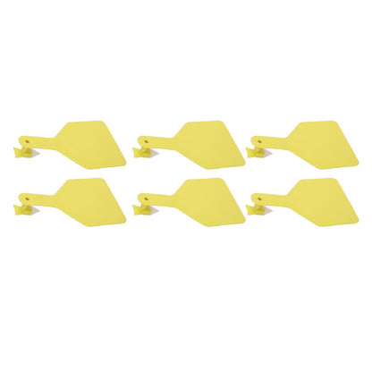 100pcs Blank Livestock Ear Tag Thickened TPU Reusable Animal Ear Label for Dairy Cattle Beef Cattle Yaks Horses Camels Yellow - view 3