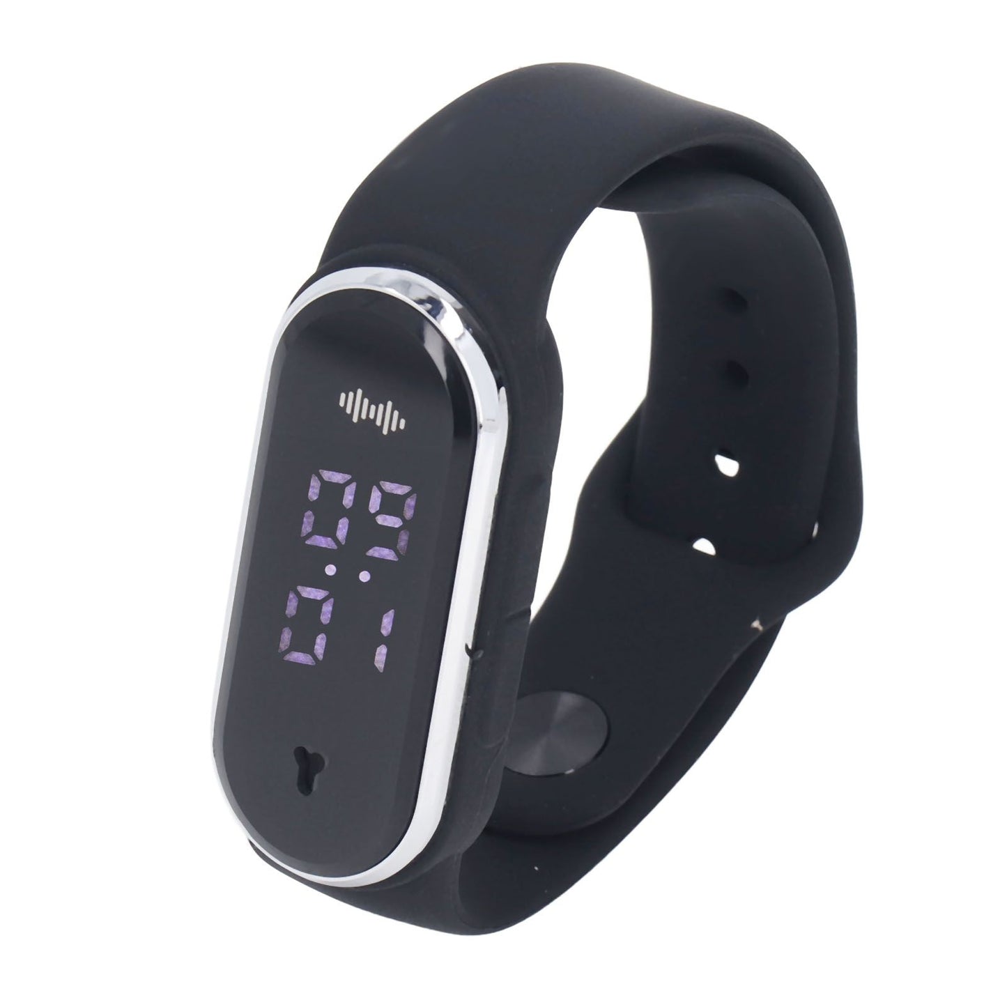 Anti Mosquito Bracelet Watch Silica Gel USB Rechargeable Ultrasonic Mosquito Repellent Bracelet for Outdoor Black - view 3
