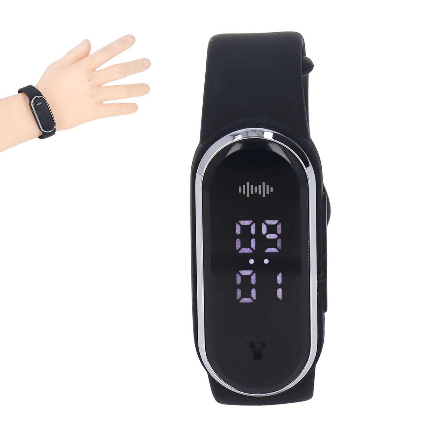 Anti Mosquito Bracelet Watch Silica Gel USB Rechargeable Ultrasonic Mosquito Repellent Bracelet for Outdoor Black - view 9
