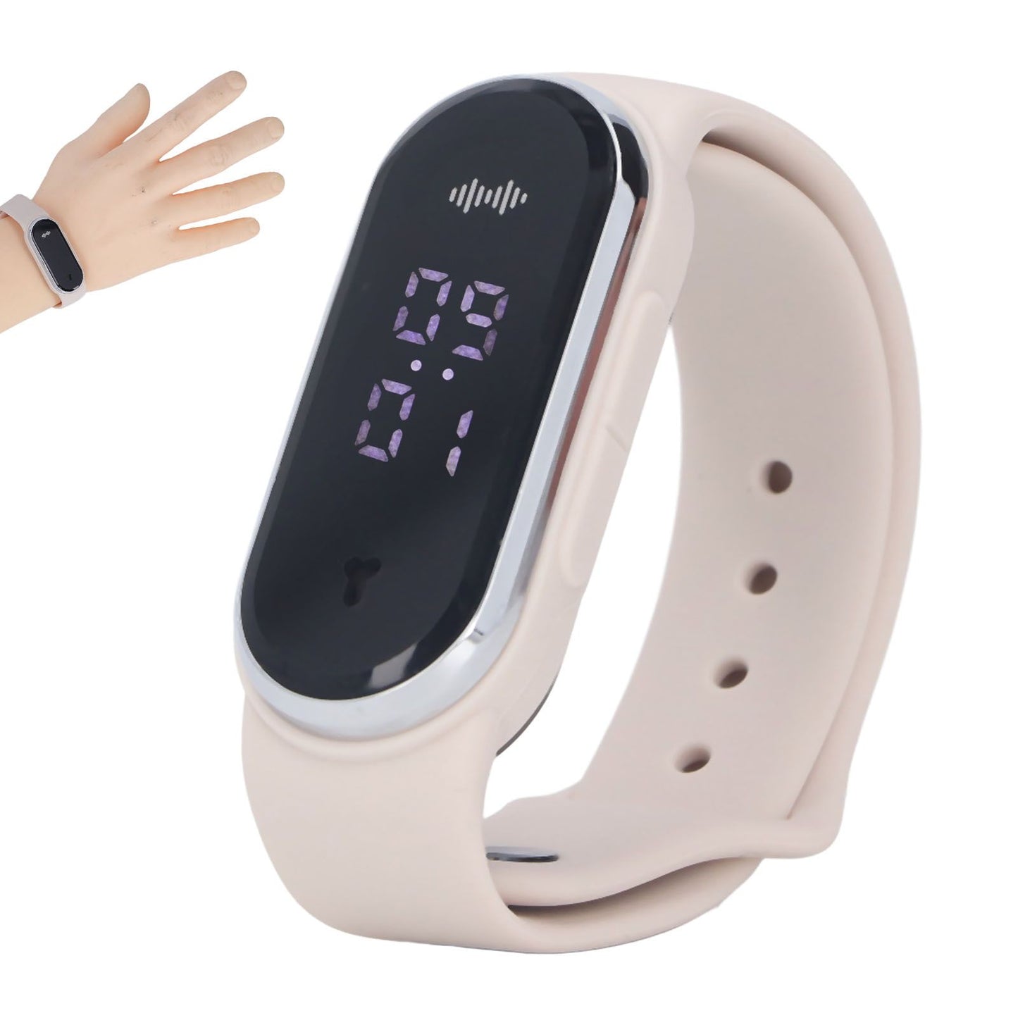 Anti Mosquito Bracelet Watch Silica Gel USB Rechargeable Ultrasonic Mosquito Repellent Bracelet for Outdoor White - view 9