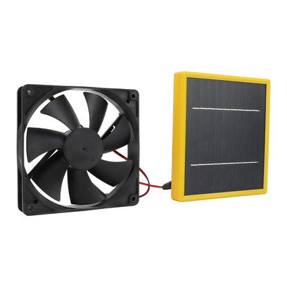 5W 12V Solar Powered Fan with Bracket Portable DIY Cooling Ventilation Fan with Solar Panel for Chicken Coop Greenhouse - view 3