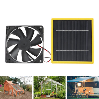 5W 12V Solar Powered Fan with Bracket Portable DIY Cooling Ventilation Fan with Solar Panel for Chicken Coop Greenhouse - view 9