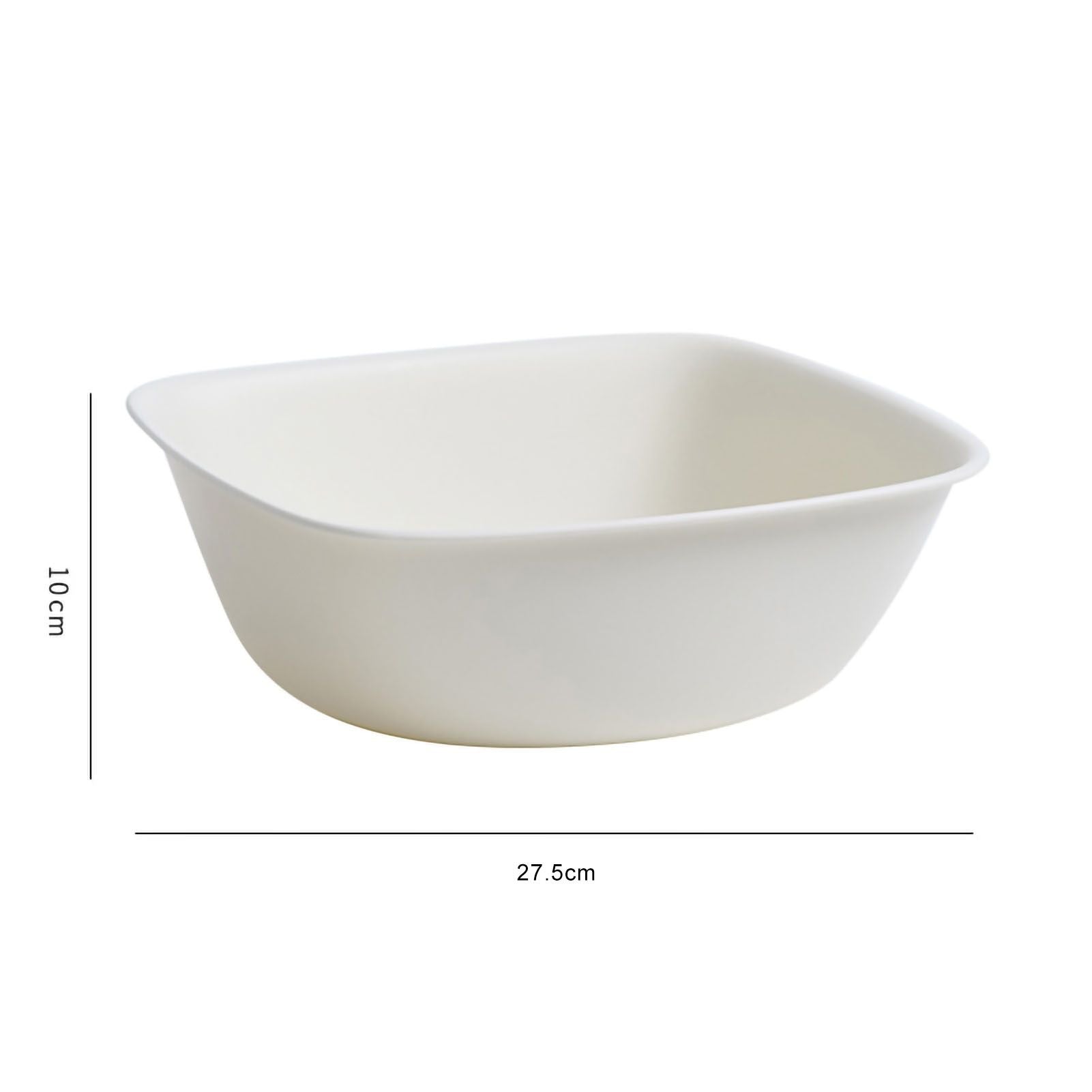Household Plastic Wash Basin Dormitory Cute Square Laundry Basin Washbasin for Dishing Small White - view 5