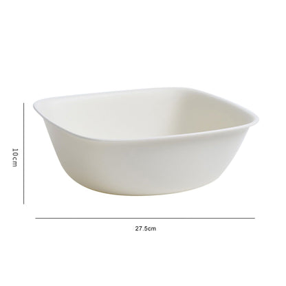 Household Plastic Wash Basin Dormitory Cute Square Laundry Basin Washbasin for Dishing Small White - view 5