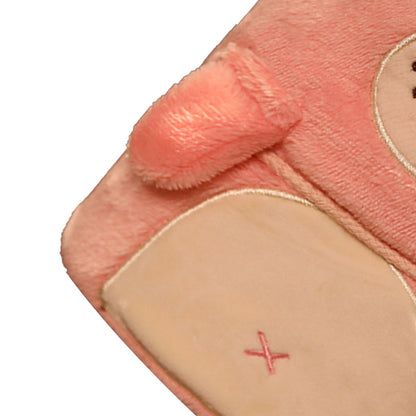 Flannel Blanket Cute Animal Shape Soft Skin Friendly Portable Nap Blanket for Sofa Bed Office Dormitory Pink Bear 80x100cm / 31.5x39.4in - view 5