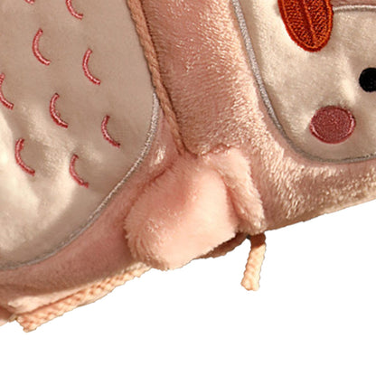 Flannel Blanket Cute Animal Shape Soft Skin Friendly Portable Nap Blanket for Sofa Bed Office Dormitory Pink Penguin 80x100cm / 31.5x39.4in - view 5