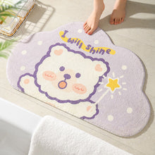 Cute Bathroom Mat Minimalist Water Absorption Skid Resistant Bath Quick Dry Floor Mat for Home Light Up Bear 50X80cm / 19.7x31.5in