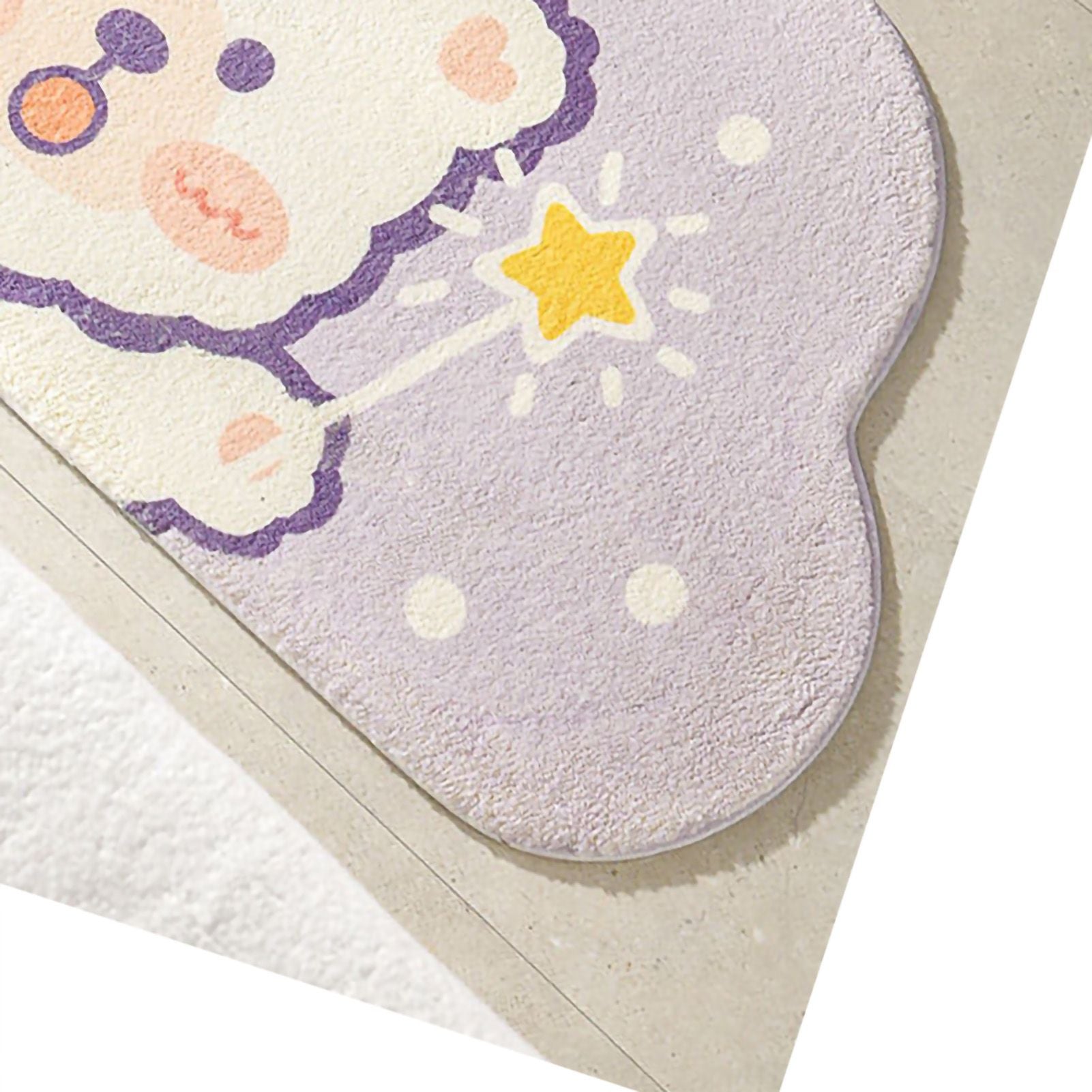 Cute Bathroom Mat Minimalist Water Absorption Skid Resistant Bath Quick Dry Floor Mat for Home Light Up Bear 50X80cm / 19.7x31.5in - view 5