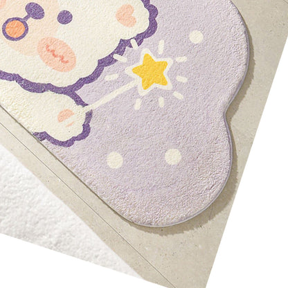 Cute Bathroom Mat Minimalist Water Absorption Skid Resistant Bath Quick Dry Floor Mat for Home Light Up Bear 50X80cm / 19.7x31.5in - view 5