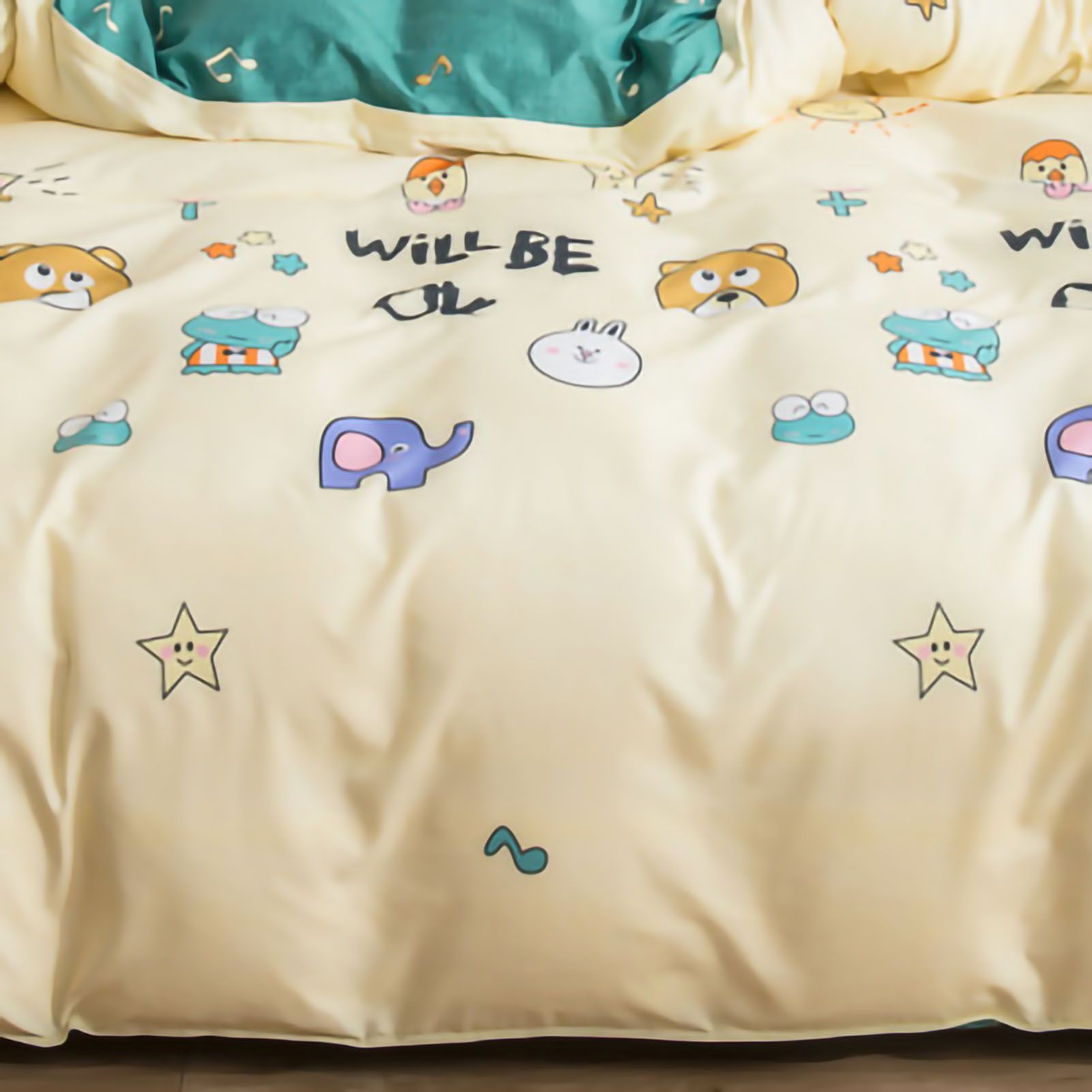 Skin Friendly Quilt Cover Thickened Polyester Soft Brushed Duvet Cover Quilt Bedding for Dormitory Bedroom Animal 180x220cm - view 2