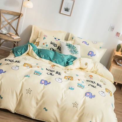 Skin Friendly Quilt Cover Thickened Polyester Soft Brushed Duvet Cover Quilt Bedding for Dormitory Bedroom Animal 180x220cm - view 3