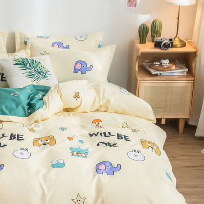 Skin Friendly Quilt Cover Thickened Polyester Soft Brushed Duvet Cover Quilt Bedding for Dormitory Bedroom Animal 180x220cm - view 4