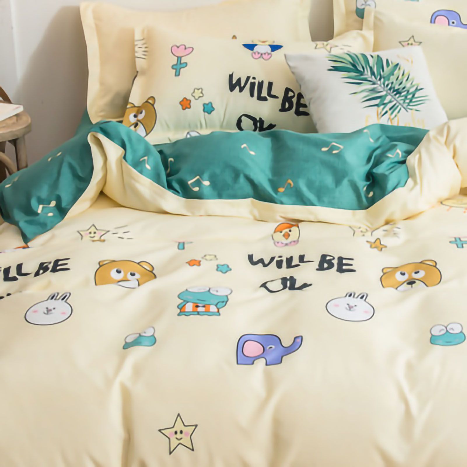 Skin Friendly Quilt Cover Thickened Polyester Soft Brushed Duvet Cover Quilt Bedding for Dormitory Bedroom Animal 180x220cm - view 5