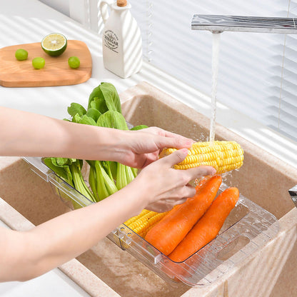 Over The Sink Strainer Retractable Design Transparent Fast Draining Durable PET Sink Colander Transparent Strainer with Retractable Design - view 3