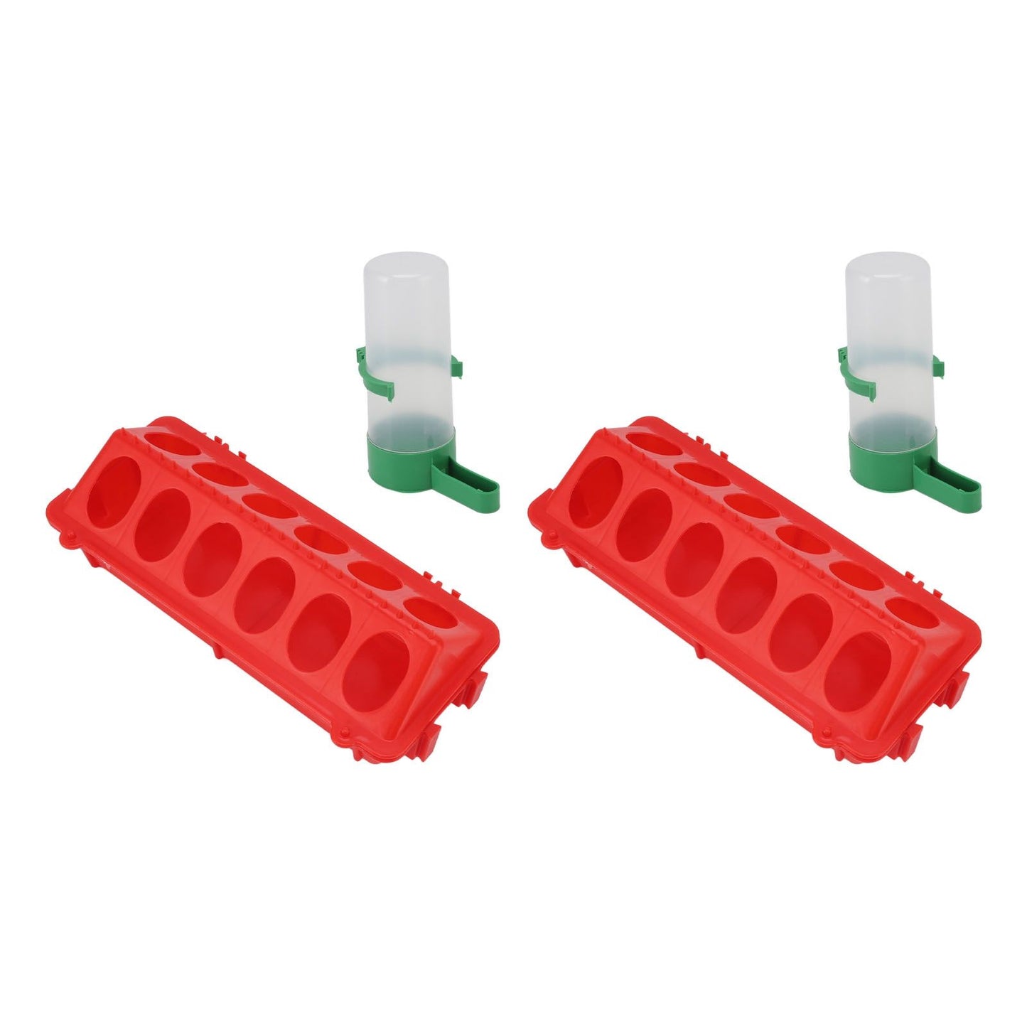 2Set Flip Top Chick Birds Water Feeder PP Chicken Trough Automatic Feeder with Splatter Proof Cover Poultry Equipment L Waterer 140ML - view 6