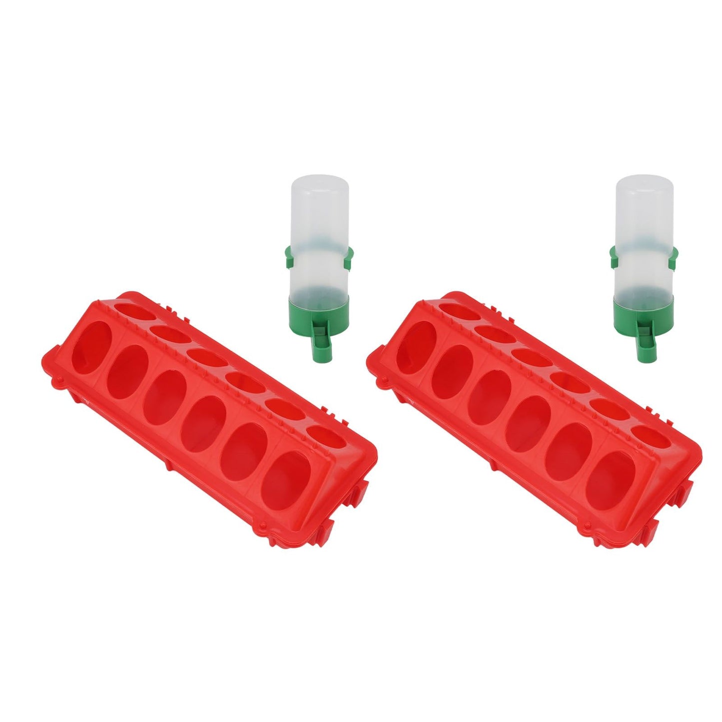 2Set Flip Top Chick Birds Water Feeder PP Chicken Trough Automatic Feeder with Splatter Proof Cover Poultry Equipment L Waterer 140ML - view 7