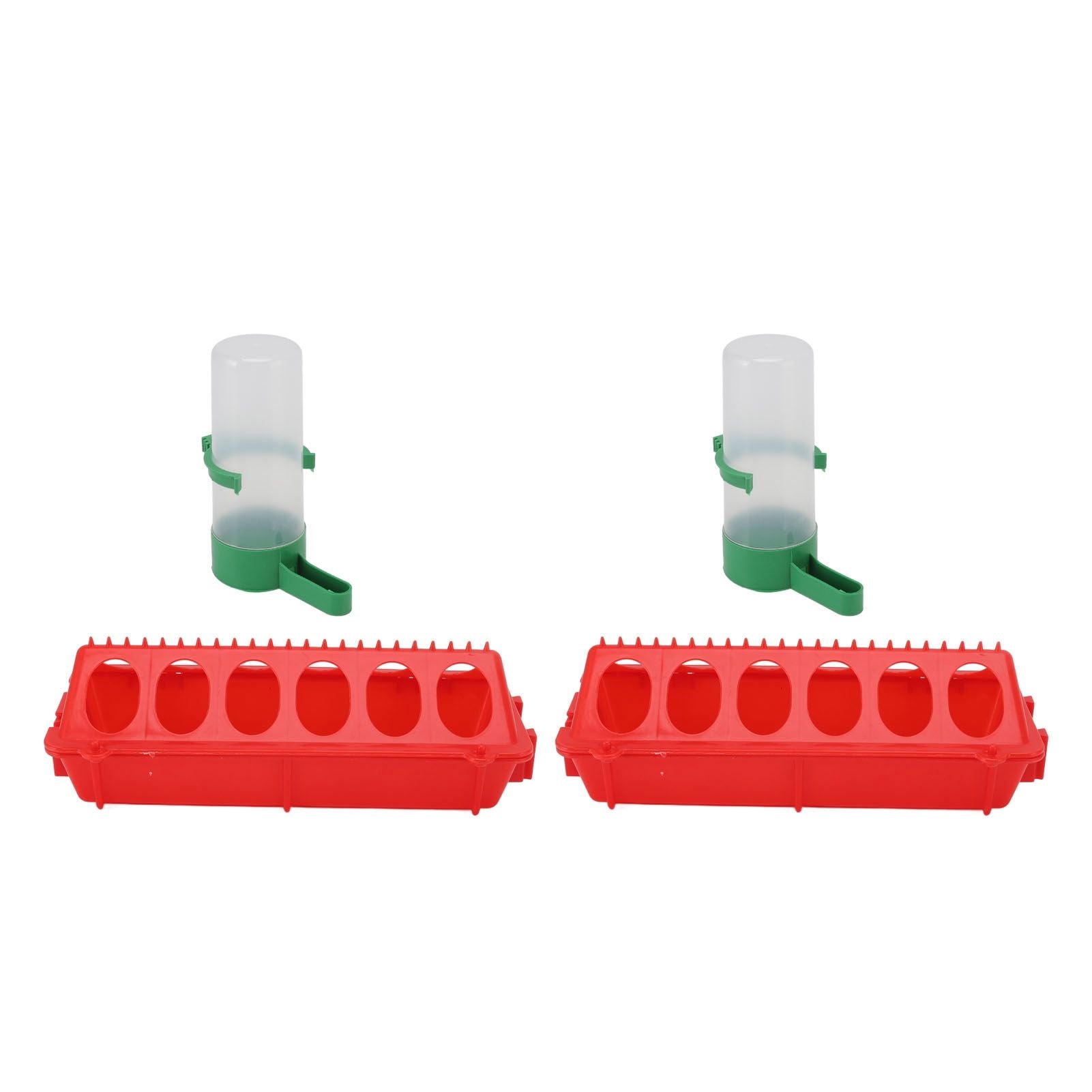 2Set Flip Top Chick Birds Water Feeder PP Chicken Trough Automatic Feeder with Splatter Proof Cover Poultry Equipment L Waterer 140ML - view 9