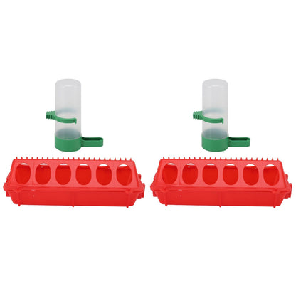 2Set Flip Top Chick Birds Water Feeder PP Chicken Trough Automatic Feeder with Splatter Proof Cover Poultry Equipment M Waterer 90ML - view 8