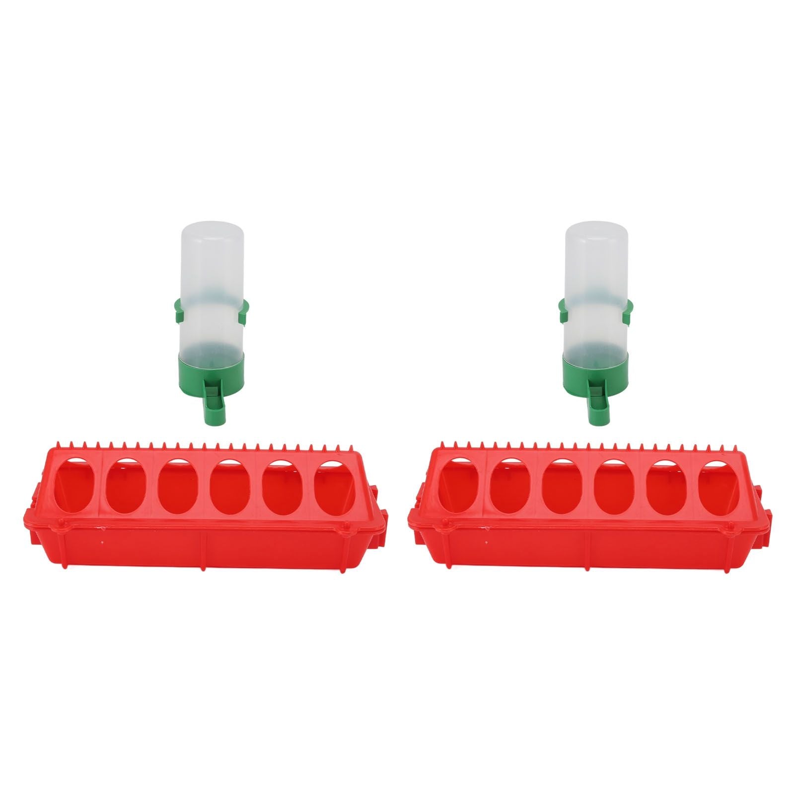 2Set Flip Top Chick Birds Water Feeder PP Chicken Trough Automatic Feeder with Splatter Proof Cover Poultry Equipment M Waterer 90ML - view 10