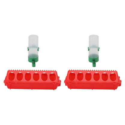 2Set Flip Top Chick Birds Water Feeder PP Chicken Trough Automatic Feeder with Splatter Proof Cover Poultry Equipment M Waterer 90ML - view 10