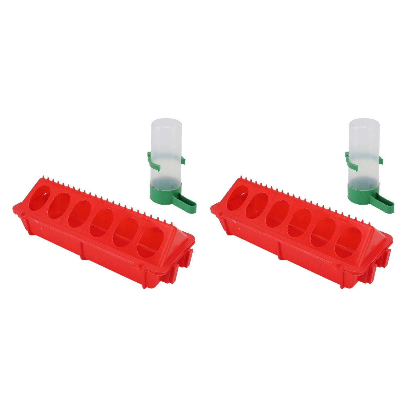 2Set Flip Top Chick Birds Water Feeder PP Chicken Trough Automatic Feeder with Splatter Proof Cover Poultry Equipment S Waterer 60ML - view 2
