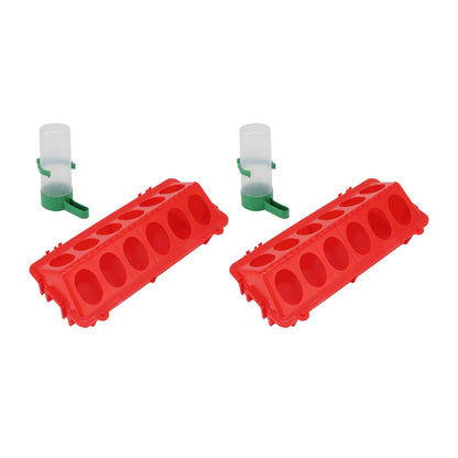 2Set Flip Top Chick Birds Water Feeder PP Chicken Trough Automatic Feeder with Splatter Proof Cover Poultry Equipment S Waterer 60ML - view 3