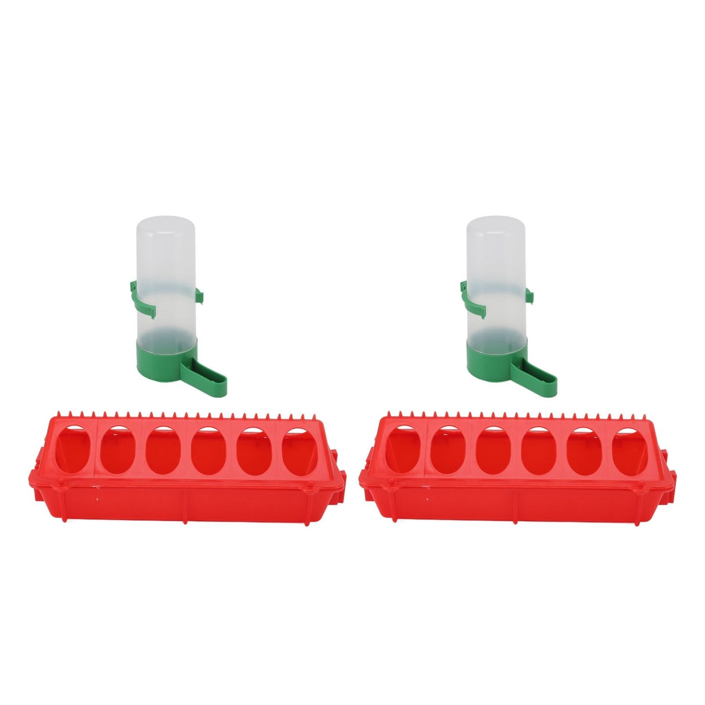 2Set Flip Top Chick Birds Water Feeder PP Chicken Trough Automatic Feeder with Splatter Proof Cover Poultry Equipment S Waterer 60ML - view 9