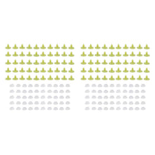 100PCS Livestock Ear Tag Bright Yellow PP Fadeless Reusable Universal Animal Ear Tag for Rabbit