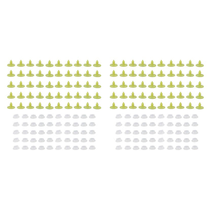 100PCS Livestock Ear Tag Bright Yellow PP Fadeless Reusable Universal Animal Ear Tag for Rabbit