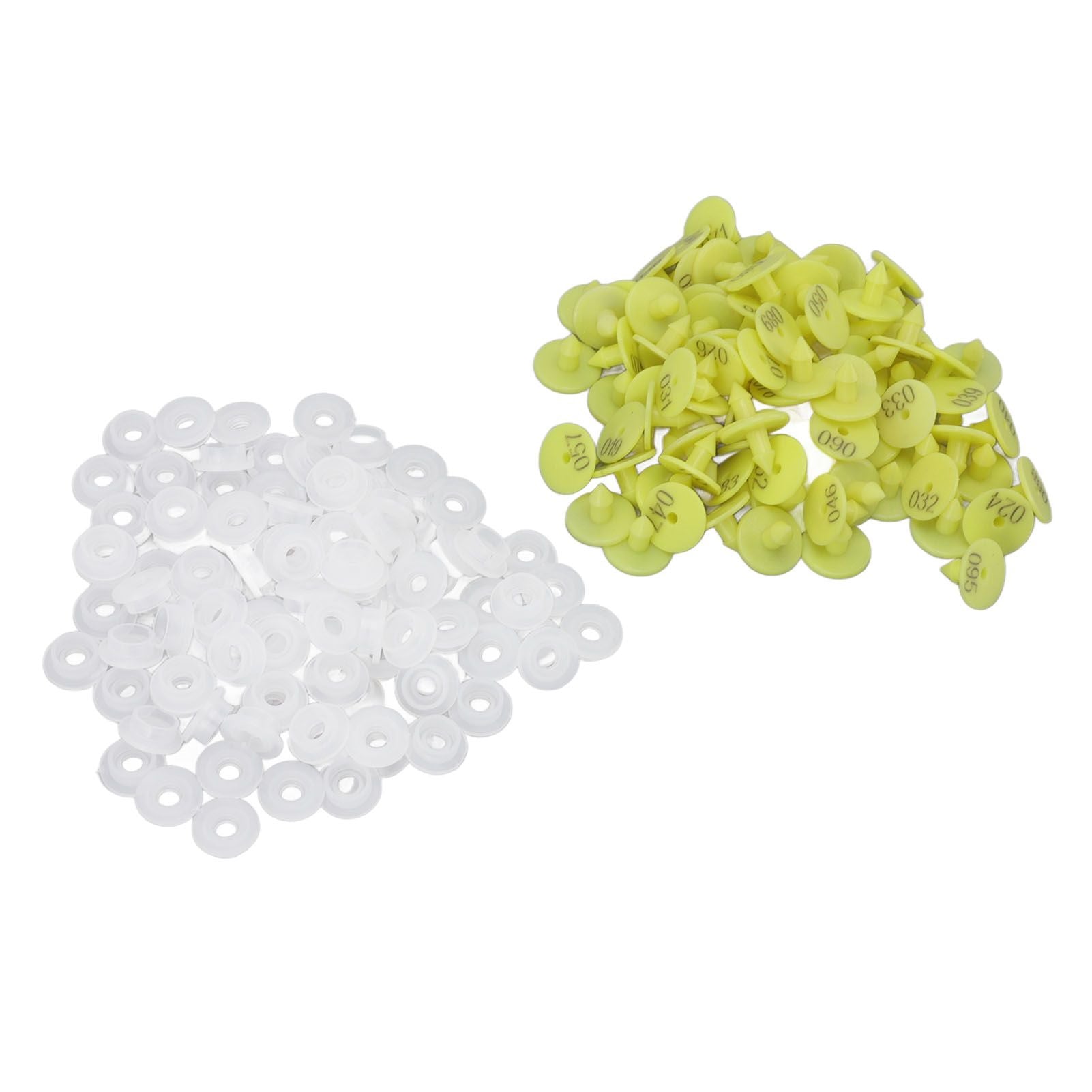 100PCS Livestock Ear Tag Bright Yellow PP Fadeless Reusable Universal Animal Ear Tag for Rabbit - view 2