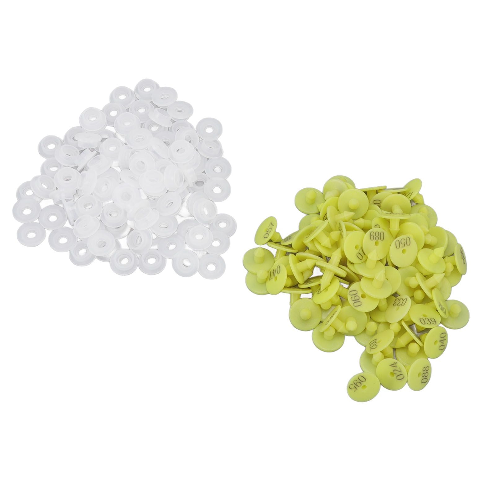 100PCS Livestock Ear Tag Bright Yellow PP Fadeless Reusable Universal Animal Ear Tag for Rabbit - view 3