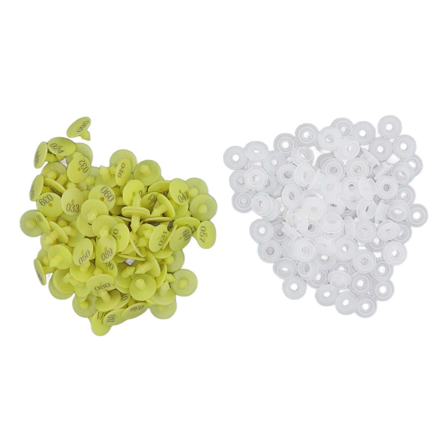 100PCS Livestock Ear Tag Bright Yellow PP Fadeless Reusable Universal Animal Ear Tag for Rabbit - view 4