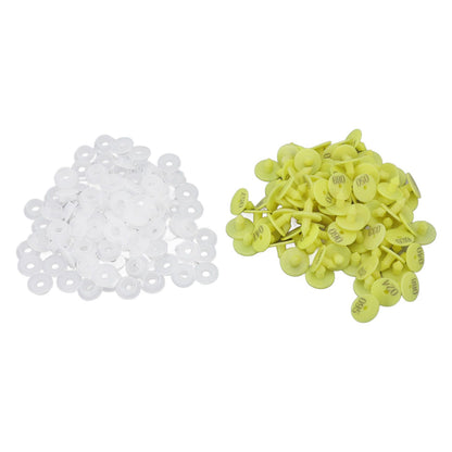 100PCS Livestock Ear Tag Bright Yellow PP Fadeless Reusable Universal Animal Ear Tag for Rabbit - view 5