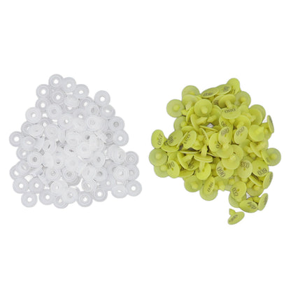 100PCS Livestock Ear Tag Bright Yellow PP Fadeless Reusable Universal Animal Ear Tag for Rabbit - view 6