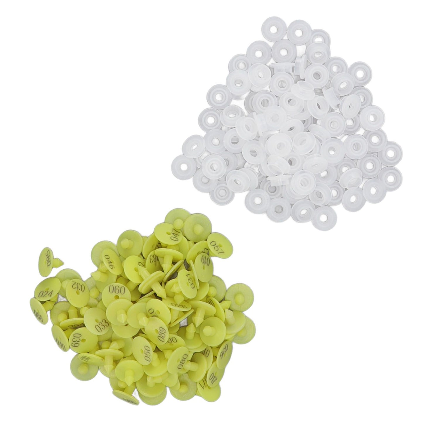 100PCS Livestock Ear Tag Bright Yellow PP Fadeless Reusable Universal Animal Ear Tag for Rabbit - view 7