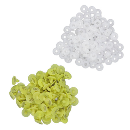 100PCS Livestock Ear Tag Bright Yellow PP Fadeless Reusable Universal Animal Ear Tag for Rabbit - view 7