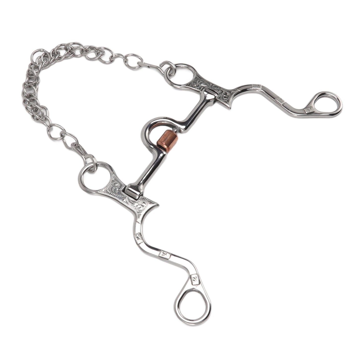 120mm Horse Mouth Snaffle with Chain Stainless Steel Horse Bit for Equestrian Training Equipment - view 2