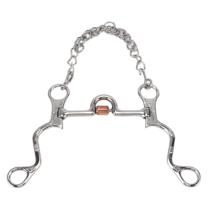 120mm Horse Mouth Snaffle with Chain Stainless Steel Horse Bit for Equestrian Training Equipment - view 3