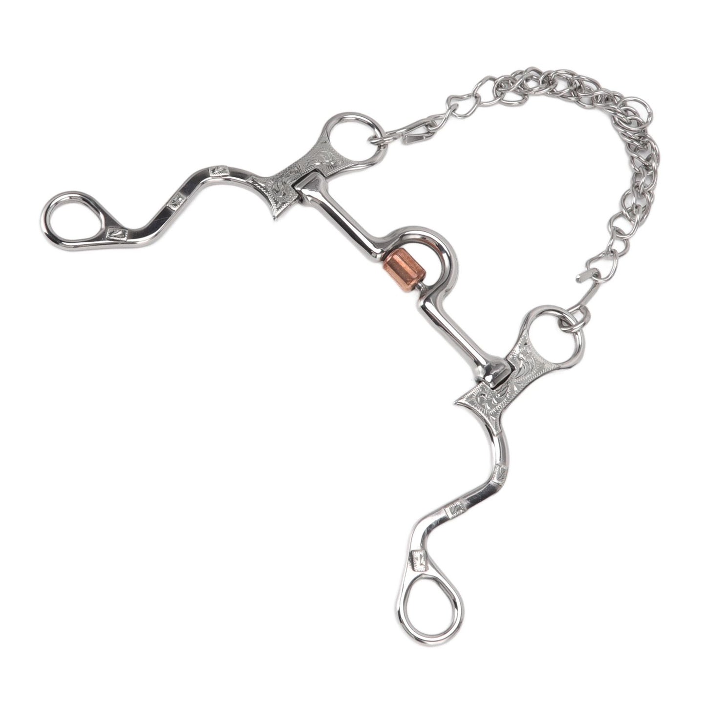 120mm Horse Mouth Snaffle with Chain Stainless Steel Horse Bit for Equestrian Training Equipment - view 4